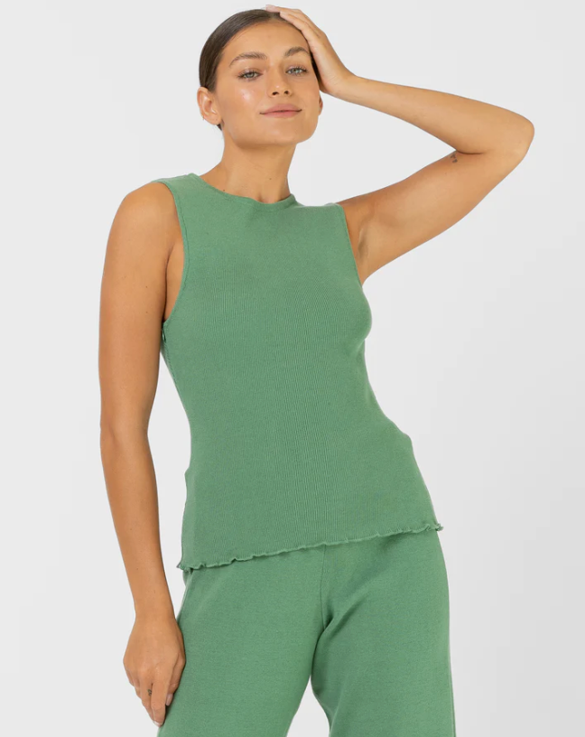 Hazel Knit Tank - Green