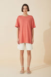 Red Organic Cotton Hemp T- Shirt