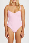 Sea Pink Ribbed One Piece