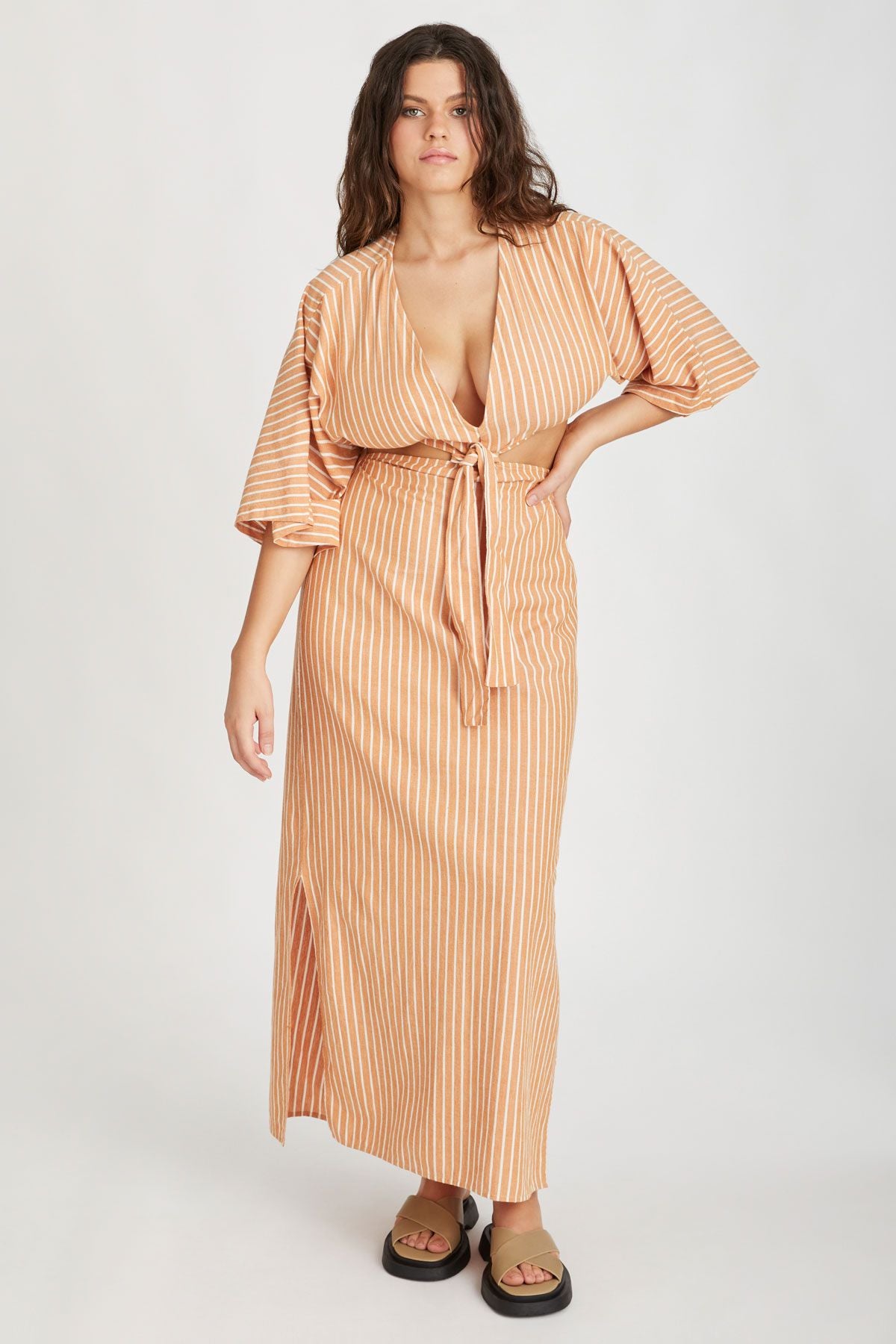 Tangerine Stripe Dress