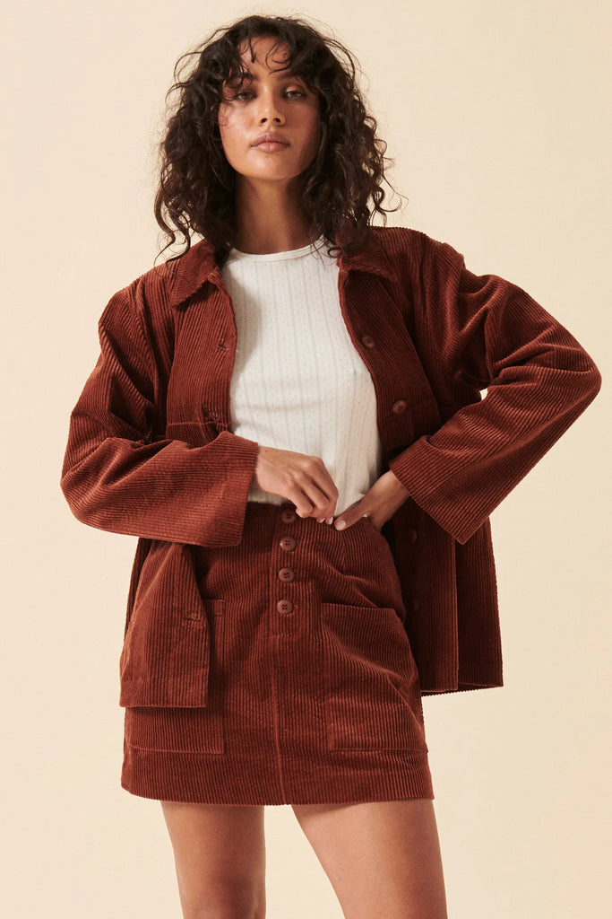 Cord jacket skirt 2025