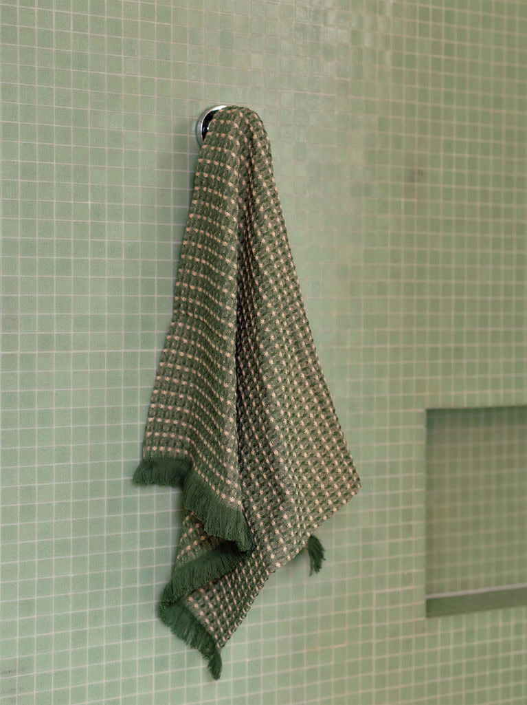 Aalto Hand Towel- Spirulina/butter