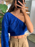 Paper Heart One Shoulder Linen Top