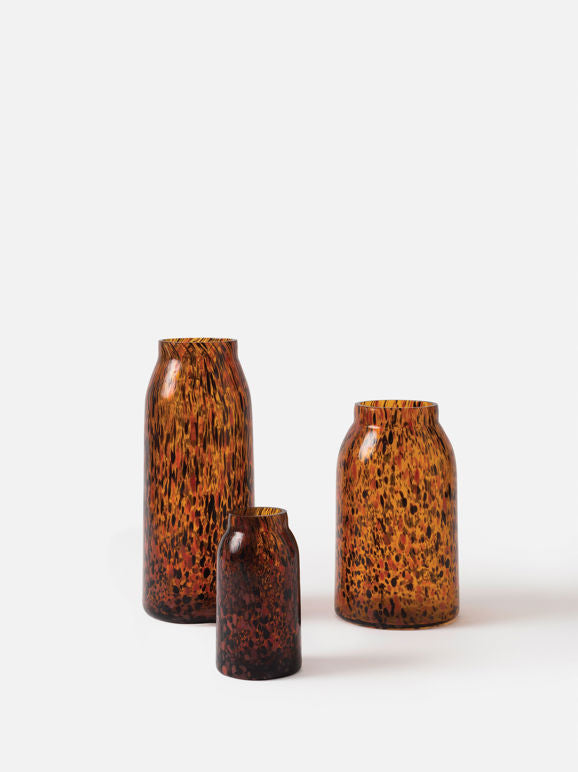 Otto Vase- Amber Speckle Small