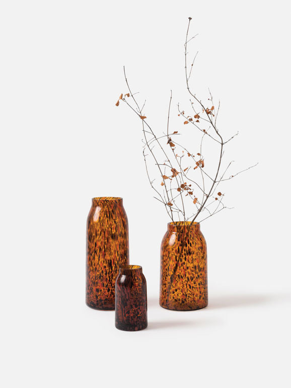 Otto Vase- Amber Speckle Large